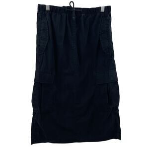 Aritzia TNA Demand Cargo Skirt Midi Black XS